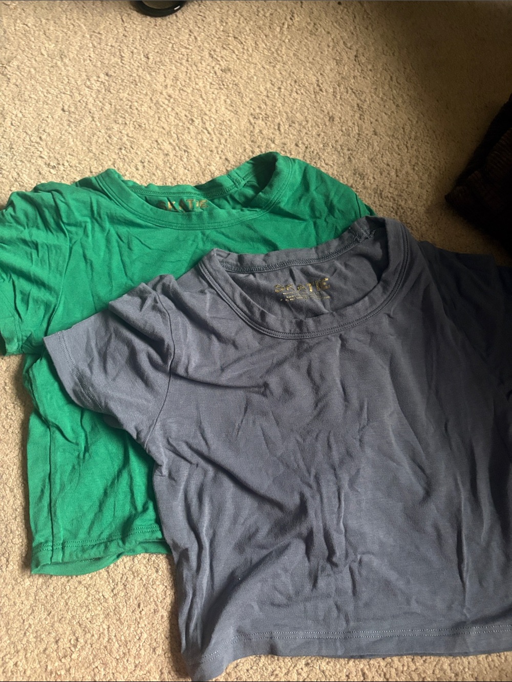 Skatie Green and Blue Crop Tops